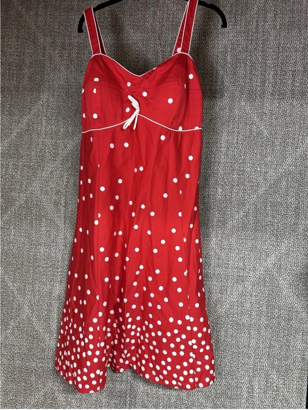 dressbarn Red and White Elastic Waist Sundress